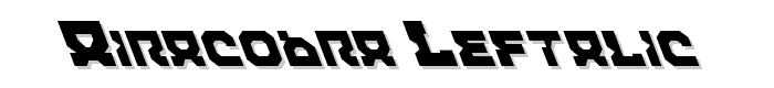 Airacobra Leftalic font